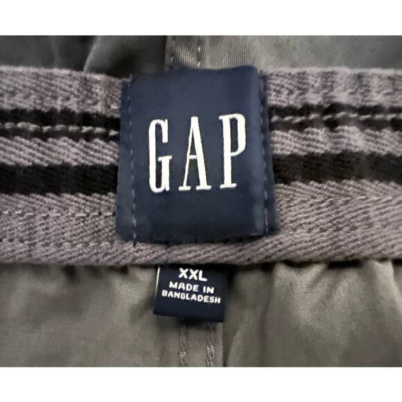 Gap Shorts Mens XXL 2XL 7" PullOn Gray Twill Stretch Chino Drawstring Casual NEW - Picture 4 of 11